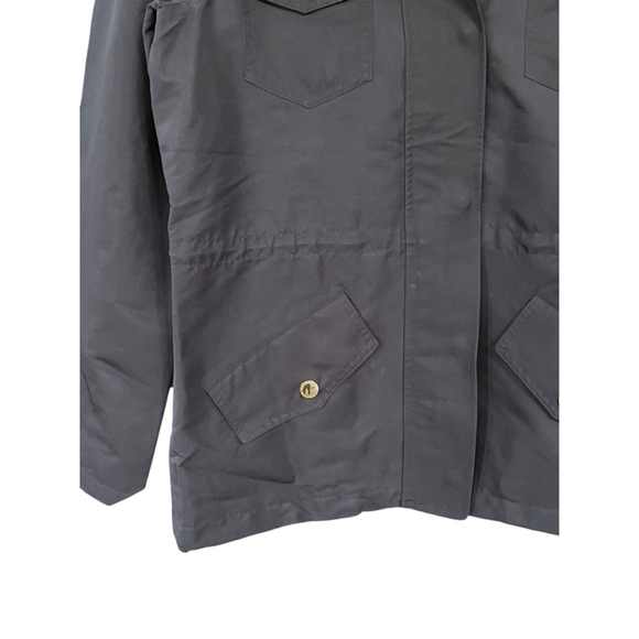 Lauren Ralph Lauren Women's Size Small Black Jacket Raincoat Gold Hardware Lined - Picture 4 of 8